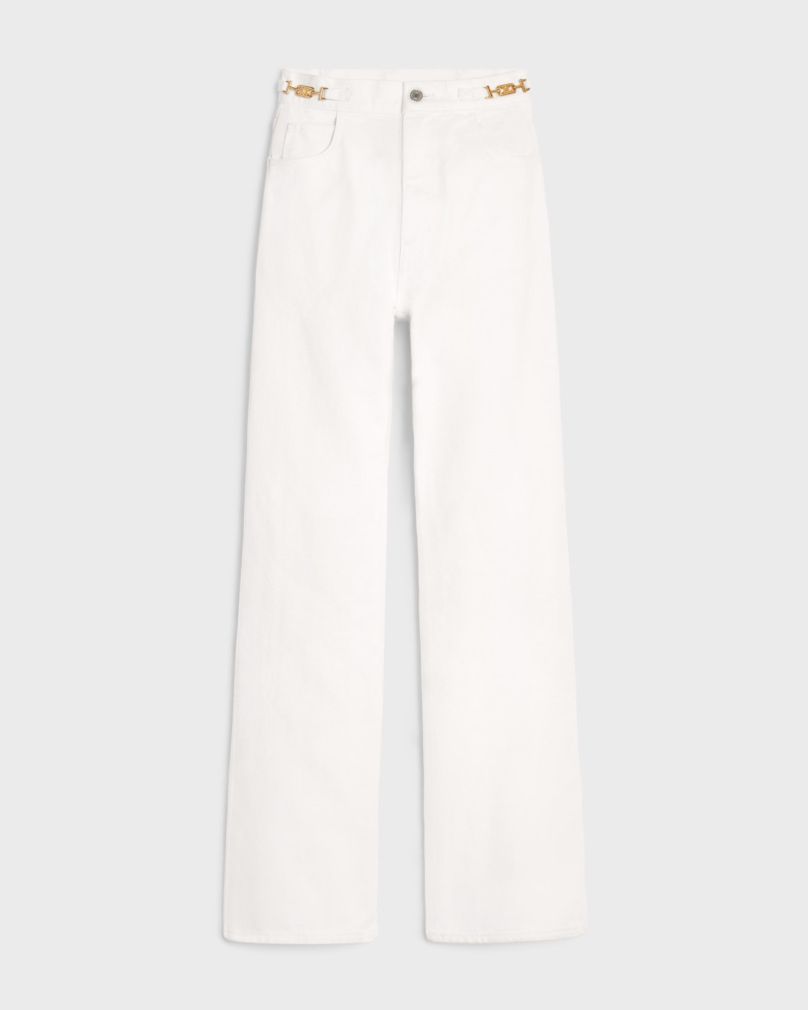 Jane flared jeans in optic white wash denim in Optic white wash