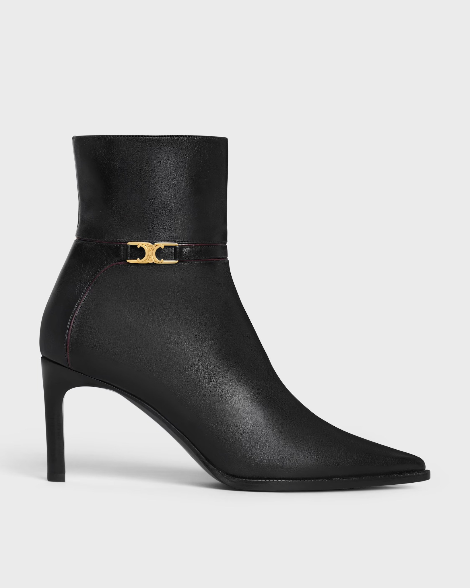 CELINE Verneuil ankle boot with Triomphe in calfskin in Black
