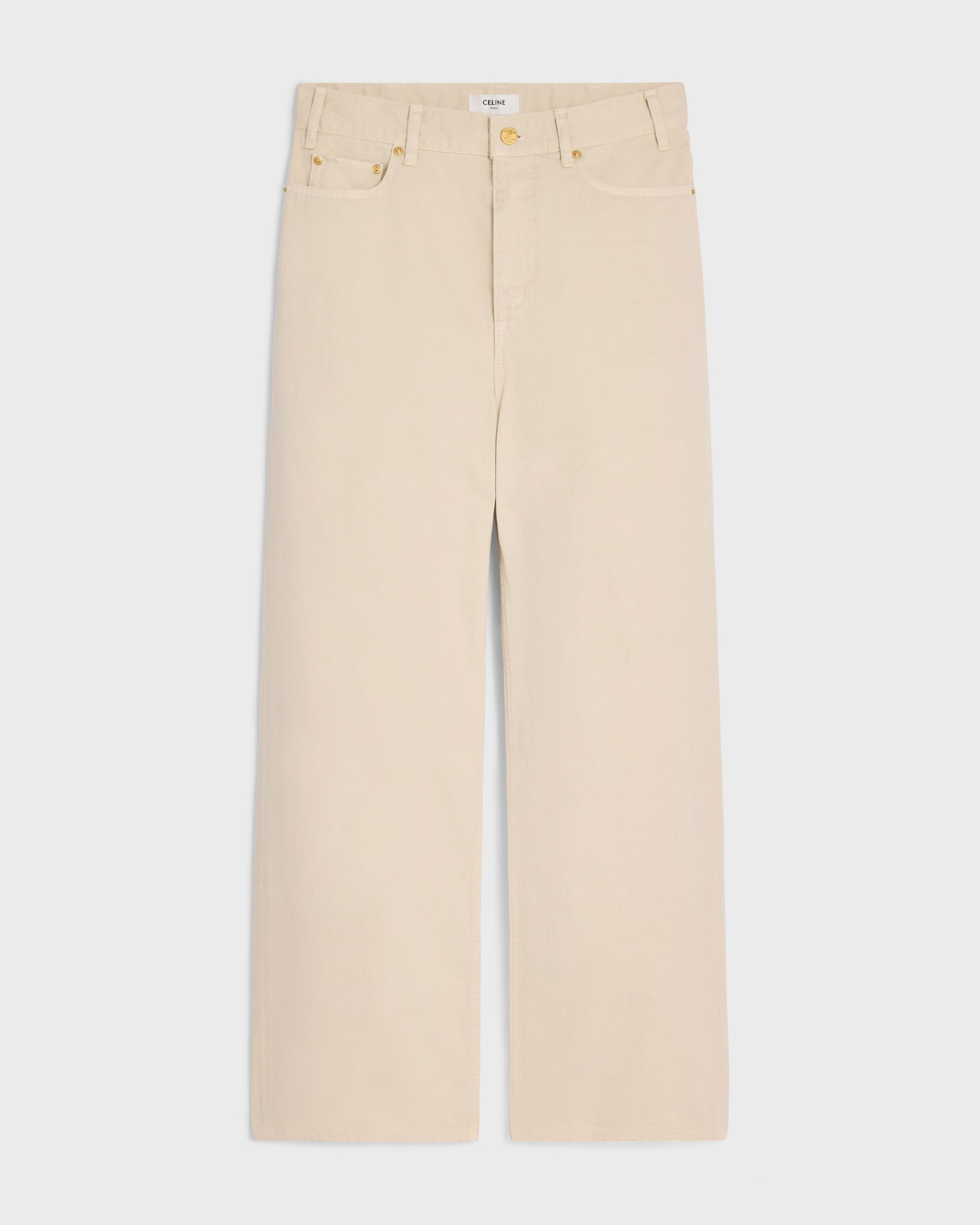Jolene jeans in cotton twill in Almond stone wash