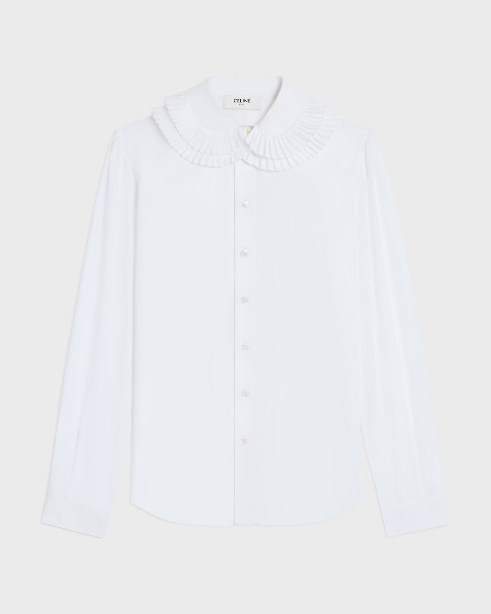 Shirt in cotton poplin in White