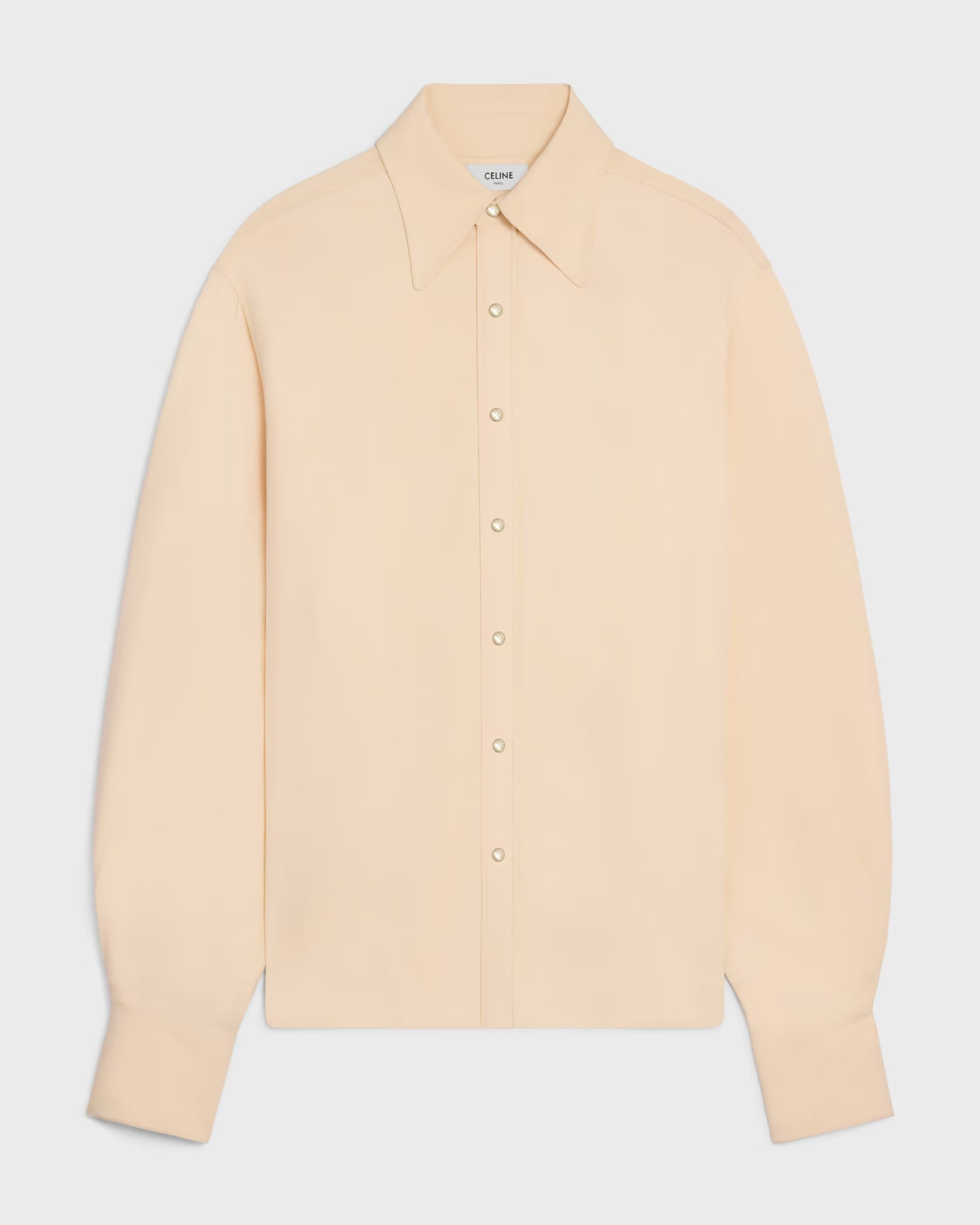 Shirt in viscose and silk cady in Vanilla
