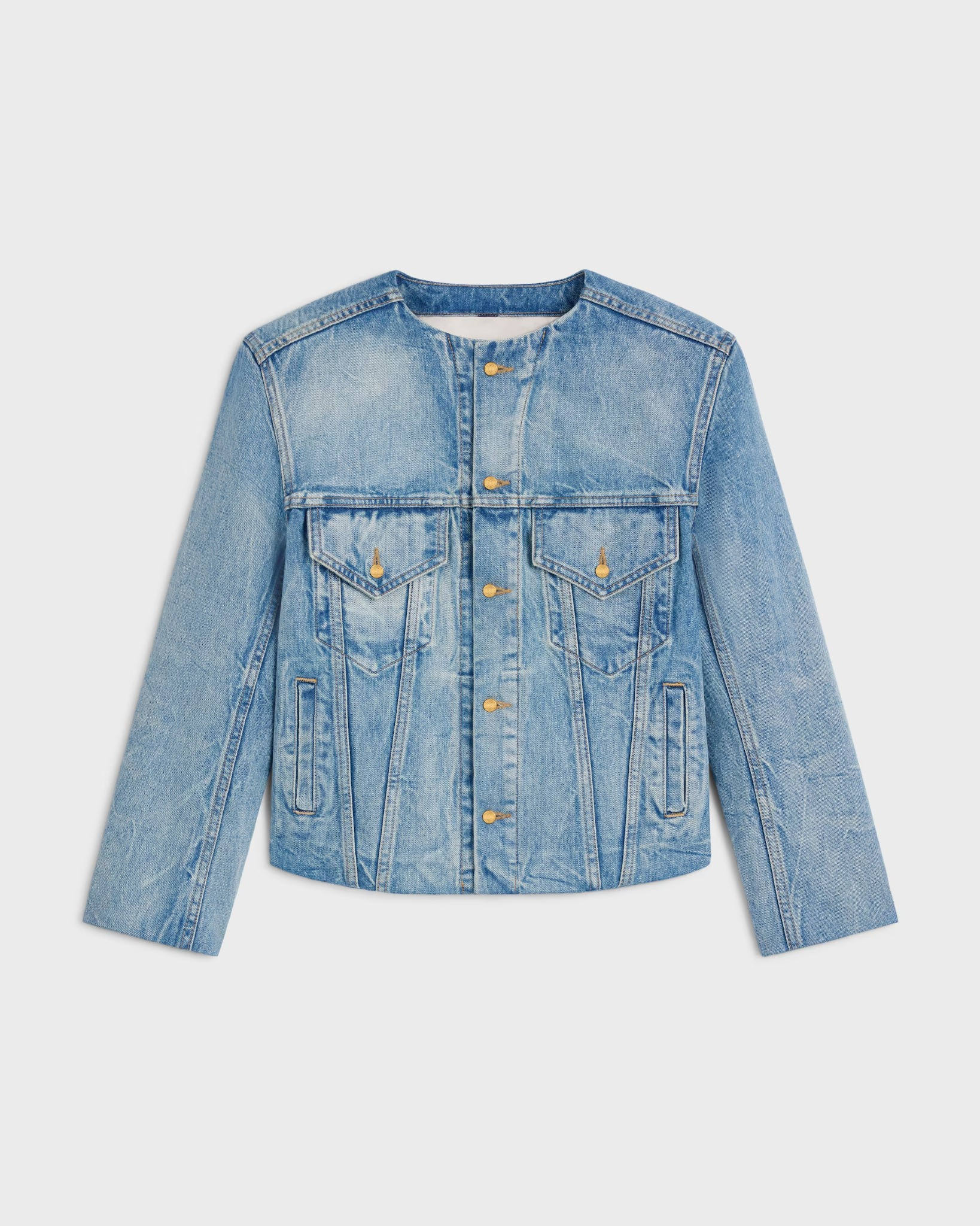 Jacket in denim in Melon blue