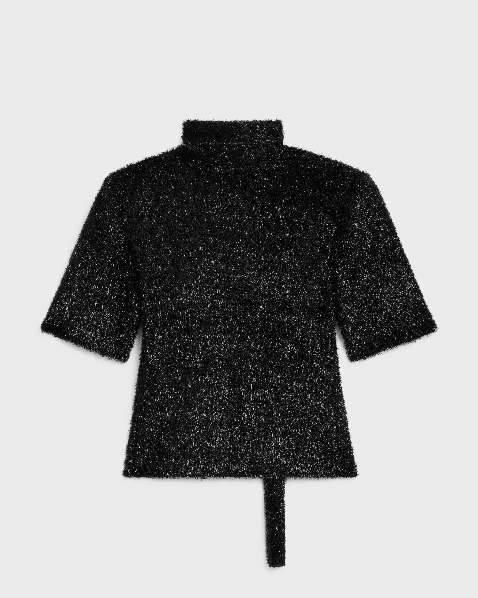 Top in lurex in Noir brillant